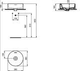 Umywalka Nablatowa Strada II 38x38 Biały T292901 Ideal Standard