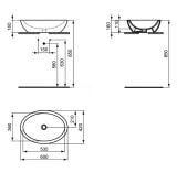 Umywalka Nablatowa Strada 60x42 Czarny Mat K0784V3 Ideal Standard