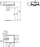 Umywalka Nablatowa Strada II 50x35 Biały T296401 Ideal Standard
