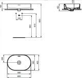 Umywalka Nablatowa Strada II 60x40 Biały T360401 Ideal Standard