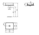 Umywalka Nablatowa Strada II Biała 50x40 T296701 Ideal Standard
