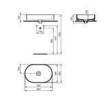 Umywalka Nablatowa Strada II Biała 60x40 T298101 Ideal Standard