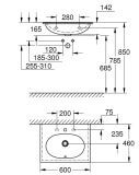 Umywalka Naszafkowa 60 cm Essence Biel Alpejska 3956800H Grohe