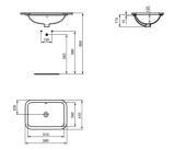Umywalka Podblatowa Connect Biała 58x41 E506101 Ideal Standard