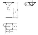 Umywalka Podblatowa Connect Biały 42x35 E505601 Ideal Standard