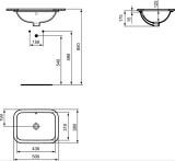 Umywalka Podblatowa Connect Biały 50x33 E505801 Ideal Standard