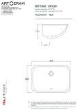 Umywalka Podblatowa Nettuno 56x38 NTL0010100 Artceram