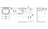 Umywalka Podblatowa Owalna 500x415 mm Savoy Biały H8189420001091 Laufen