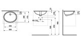 Umywalka Podblatowa Owalna 500x415 mm Savoy Biały H8189430001091 Laufen