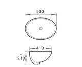 Umywalka Podblatowa Varese 3000215041 50X41X21 Biały Bevisa