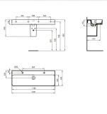 Umywalka Ścienna Strada II 120x43 Biały T364801 Ideal Standard