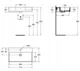 Umywalka Strada Biały 70x41 K078201 Ideal Standard