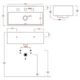 Umywalka Wisząca/Nablatowa Quadro 50x27 QUL0010100 Artceram