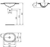 Umywalka Wpuszczana W Blat Connect Biały 48x35 E504501 Ideal Standard