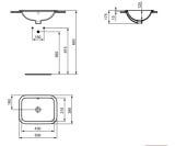 Umywalka Wpuszczana W Blat Connect Biała 50x38 E505701 Ideal Standard