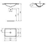 Umywalka Wpuszczana W Blat Connect Biała 58x41 E505901 Ideal Standard