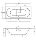 Wanna Do Zabudowy Vitae 160x75 Besco