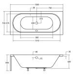 Wanna Do Zabudowy Vitae 150x75 Besco