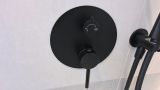 Bateria Prysznicowo-Wannowa Podtynkowa Fly Z Boxem 2-Wyjściowym Czarny Mat 03042BM Emporia