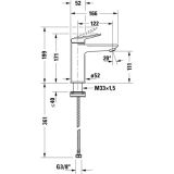 Bateria Umywalkowa Wave Brąz Szczotkowany WA1020002004 Duravit