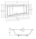 Wanna Do Zabudowy Alvi BS-WAIT160-L 160x90 Emporia