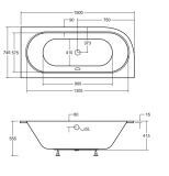 Wanna Do Zabudowy Astrid BS-WAV150-P 150x74,5 Emporia