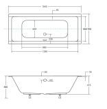 Wanna Do Zabudowy Prima BS-WAQ155 154,5x70 Emporia