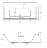 Wanna Do Zabudowy Prima BS-WAQ170 170x75 Emporia