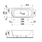 Wanna Narożna Prawa Corner 1800x800 mm Pro Biały H2449550000001 Laufen