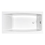 mini: Wanna Prostokątna 140x75 Virgo Biały S301-047 Cersanit (1)