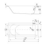 mini: Wanna Prostokątna 160x75 City Biały S301-335 Cersanit (3)