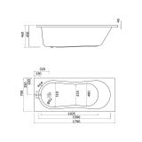 mini: Wanna Prostokątna 170x70 Nike Biały S301-249 Cersanit (3)