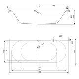 mini: Wanna Prostokątna 180x80 City Biały S301-337 Cersanit (3)