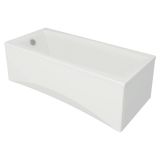 mini: Wanna Prostokątna 180x80 Virgo Biały S301-103 Cersanit (2)