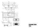 Wanna Do Zabudowy Cayono Duo 170x75 cm 272400010001 Kaldewei