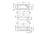 Wanna Prostokątna D-Code 160x70 700096000000000 Duravit
