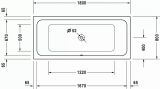 Wanna Prostokątna D-Code 180x80 700101000000000 Duravit