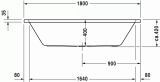 Wanna Prostokątna D-Code 180x80 700101000000000 Duravit