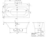 Wanna Prostokątna Oberon 190x90 Weiss Alpin UBQ199OBE2V-01 Villeroy&Boch