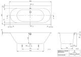 Wanna Prostokątna Oberon 2.0 180x80 Weiss Alpin UBQ180OBR2DV-01 Villeroy&Boch