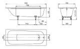 Wanna Do Zabudowy Saniform Plus 363-1 170x70 cm 111800010001 Kaldewei