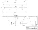 Wanna Prostokątna Subway 3.0 170x75 Weiss Alpin UBQ170SBW2DV-01 Villeroy&Boch