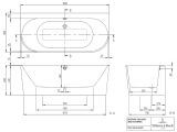 Wanna Przyścienna Oberon 2.0 180x80 Weiss Alpin UBQ180OBR9CD00V-01 Villeroy&Boch