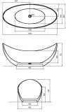 Wanna Wolnostojąca Axya Waa-180-Bwc 180x80 Blue Wave Besco