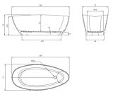 Wanna Wolnostojąca Barcelona Biały Mat 156x71 BARCELONA156BM Omnires
