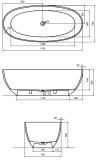 Wanna Wolnostojąca Mexa Wam-170-Obc 170x78 Ocean Breeze Besco