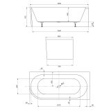 mini: Wanna Wolnostojąca Narożna 160x80 Prawa Crea Biały S931-035 Cersanit (3)