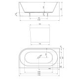 mini: Wanna Wolnostojąca Narożna 170x82 Lewa Crea Biały S301-329 Cersanit (3)