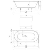 mini: Wanna Wolnostojąca Narożna 170x82 Prawa Crea Biały S301-330 Cersanit (3)