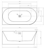 Wanna Wolnostojąca Narożna Lewa Molly M 160x78 TW-7790L-1600 Emporia